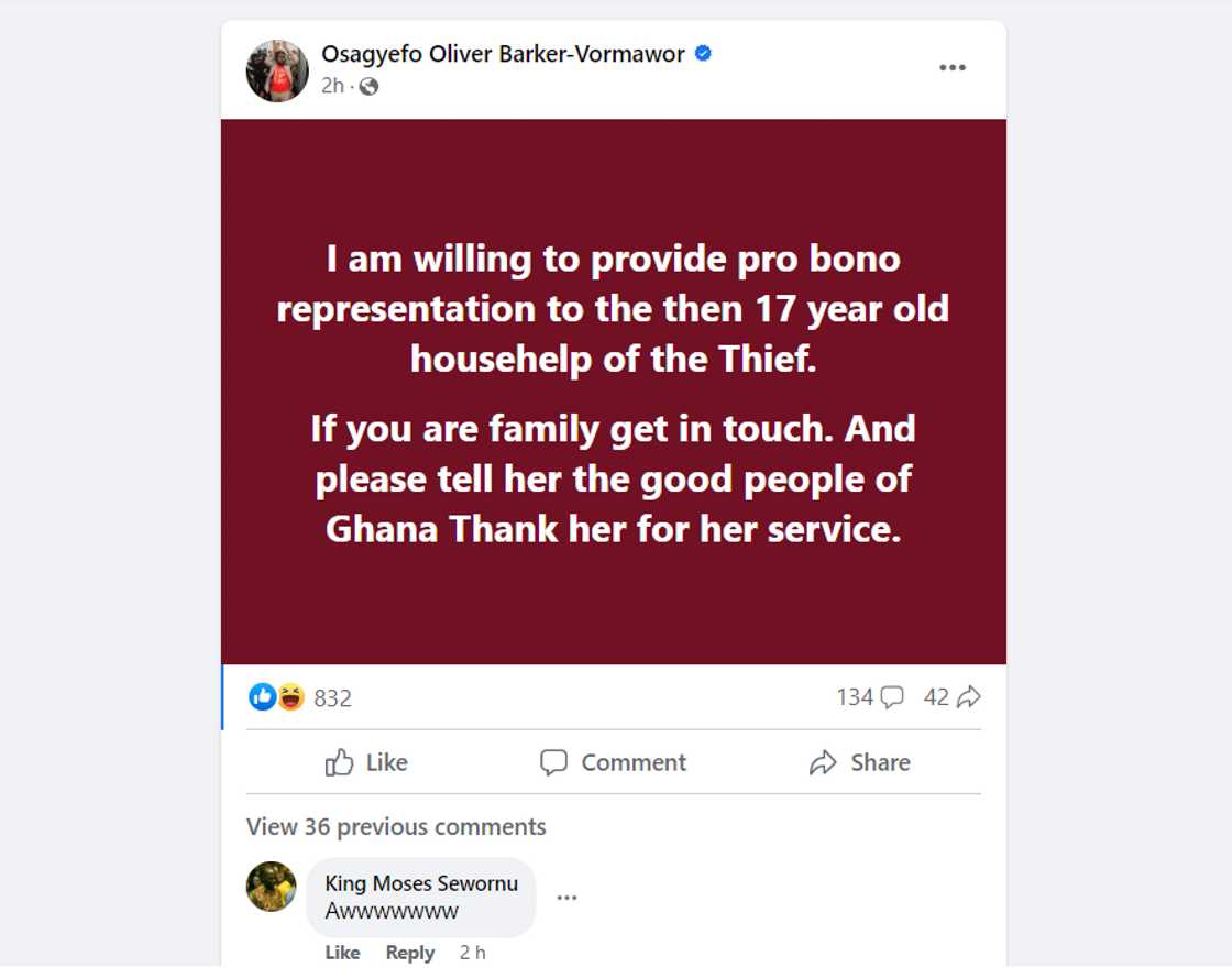 Oliver Barker-Vormawor wants to offer legal advice to house help for free Oliver Barker-Vormawor wants to offer legal advice to house help for free