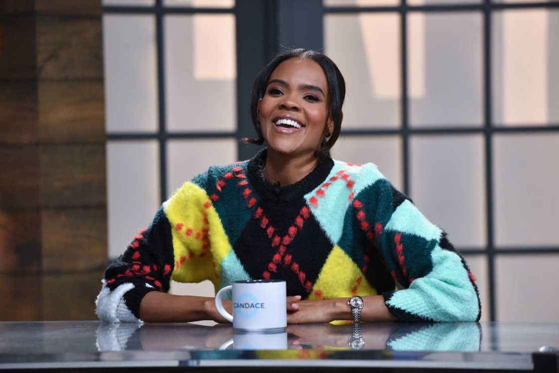 Candace Owens in a colourful sweater Candace Owens in a colourful sweater