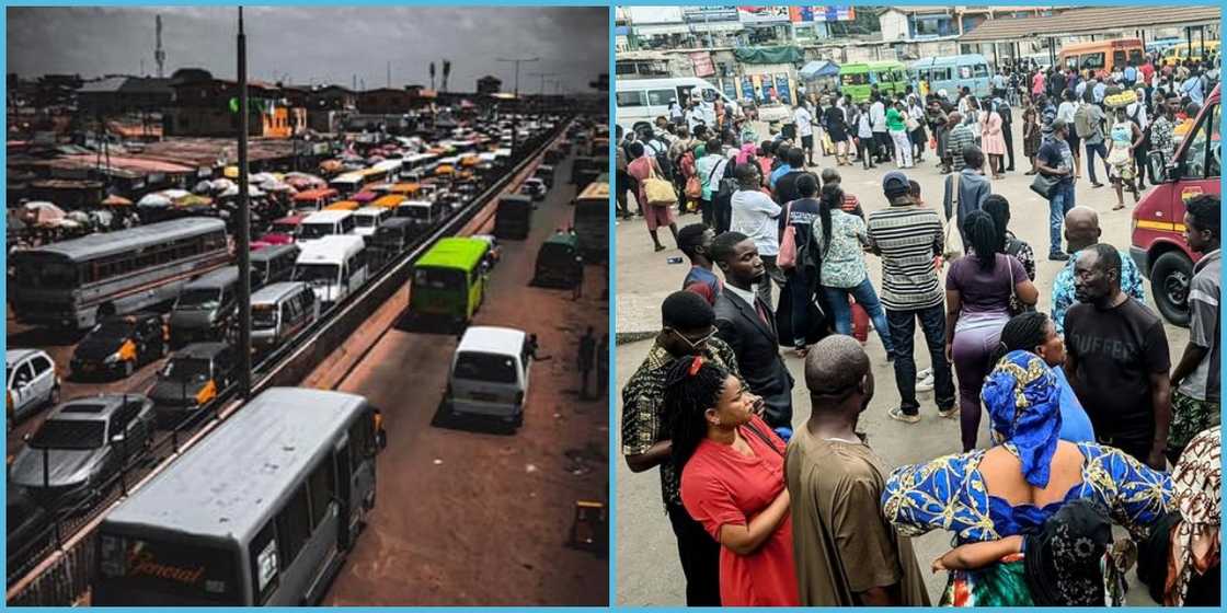 National service person asks for popular trotro station in Accra after ordering rides for her first week