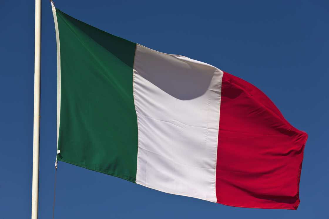 The national flag of Italy