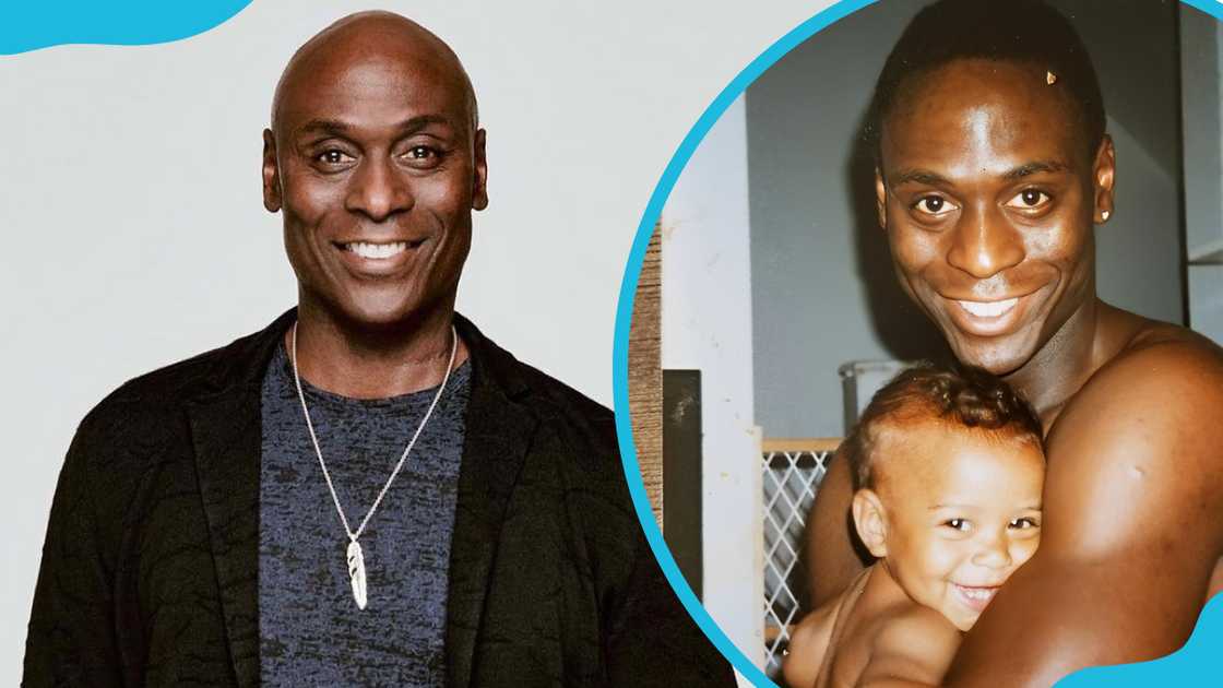 Lance Reddick (L), the actor and his son Christopher Reddick (R)