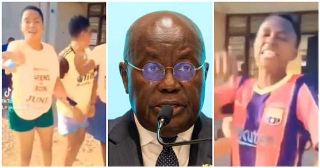Chianna SHS students were captured in a viral video hurling insults at the president. Chianna SHS students were captured in a viral video hurling insults at the president.