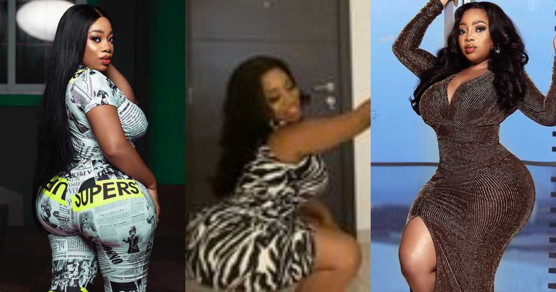 Moesha Boduong shakes her body as she joins #bussitchallenge