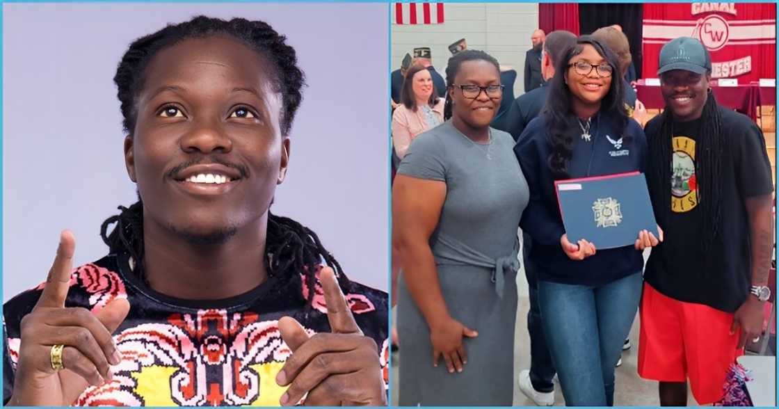 Screwfaze: Ghanaian singer relocates abroad, rejoices as 1st daughter joins US Armed Forces Screwfaze: Ghanaian singer relocates abroad, rejoices as 1st daughter joins US Armed Forces
