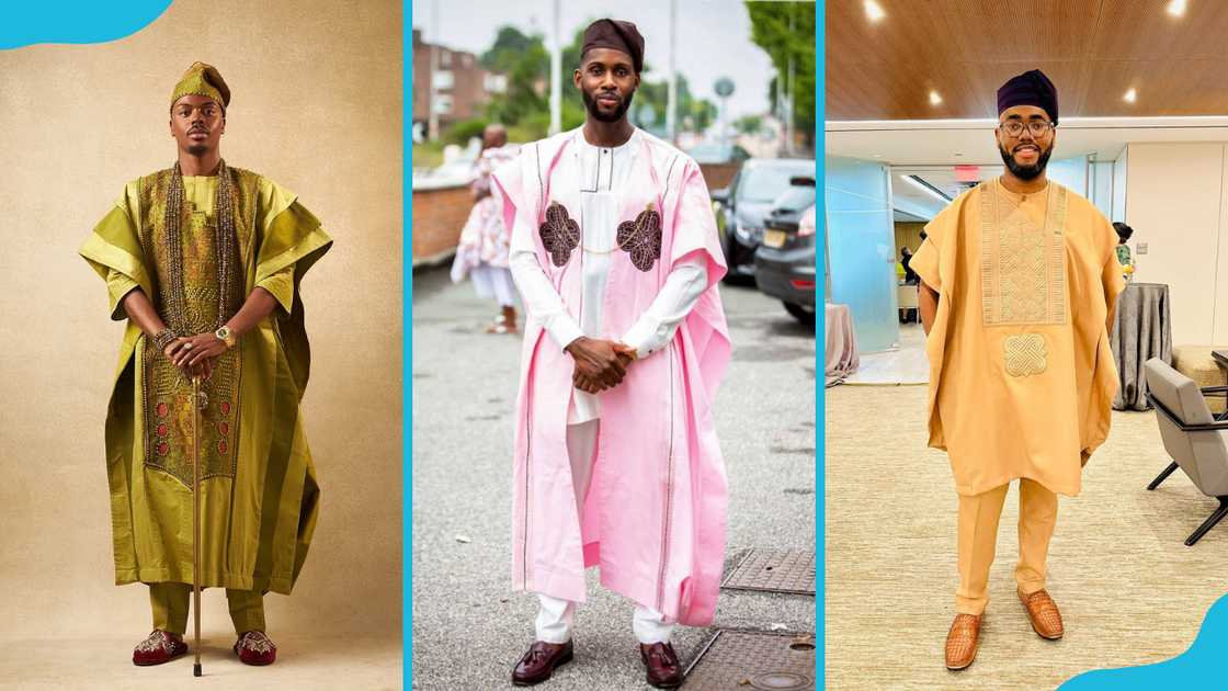 Men wearing Agbada attires Men wearing Agbada attires