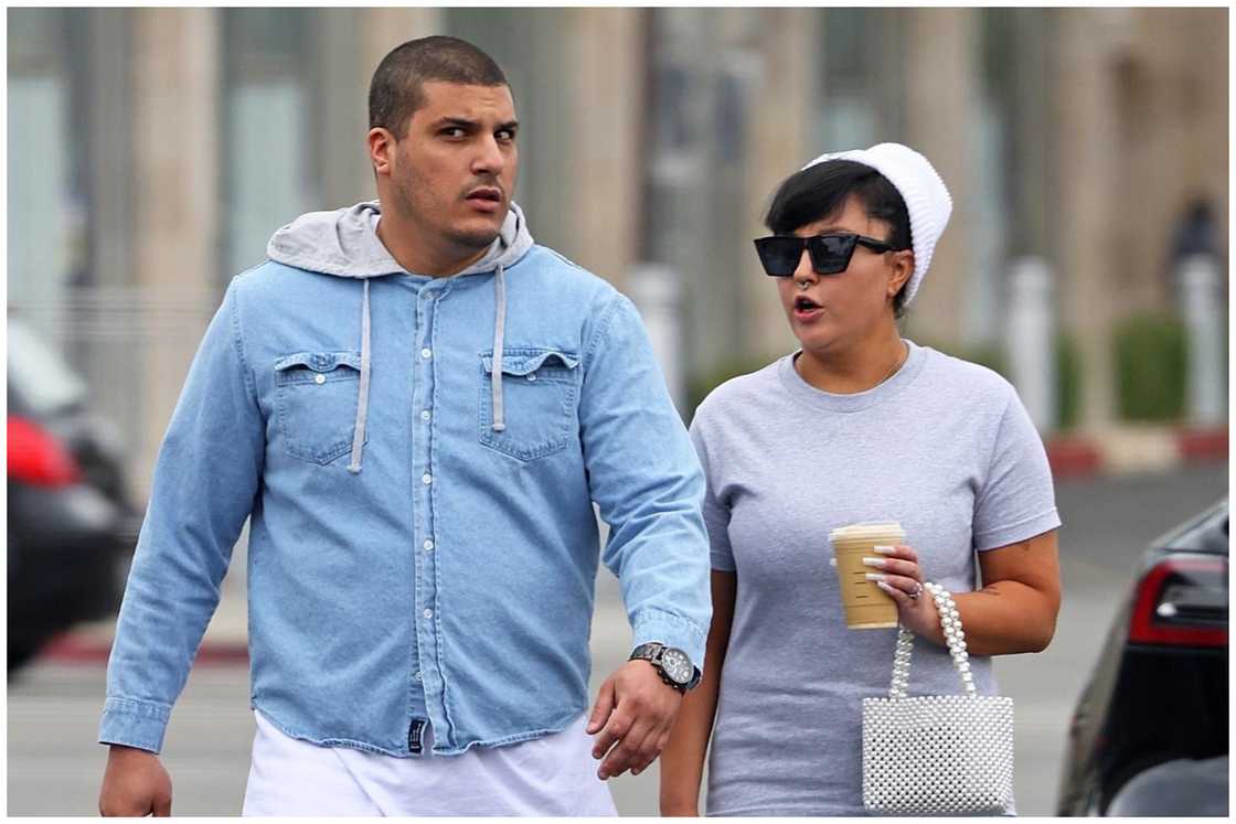 Paul Michael and Bynes walking together Paul Michael and Bynes walking together