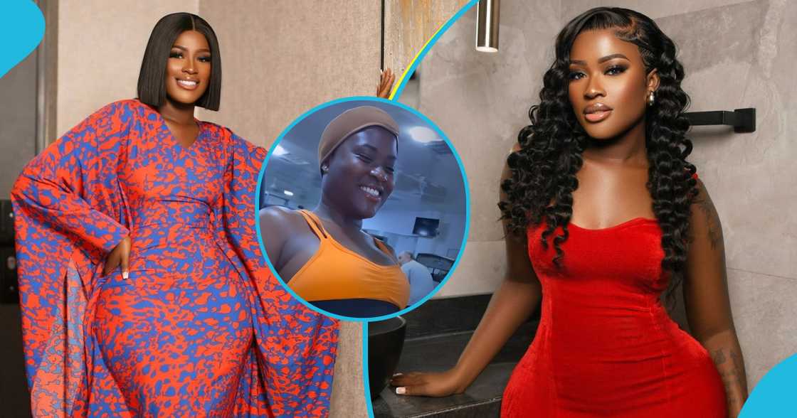 Fella Makafui Flaunts Curvy Figure As She Exercises Hard In The Gym, Video Sparks Reactions