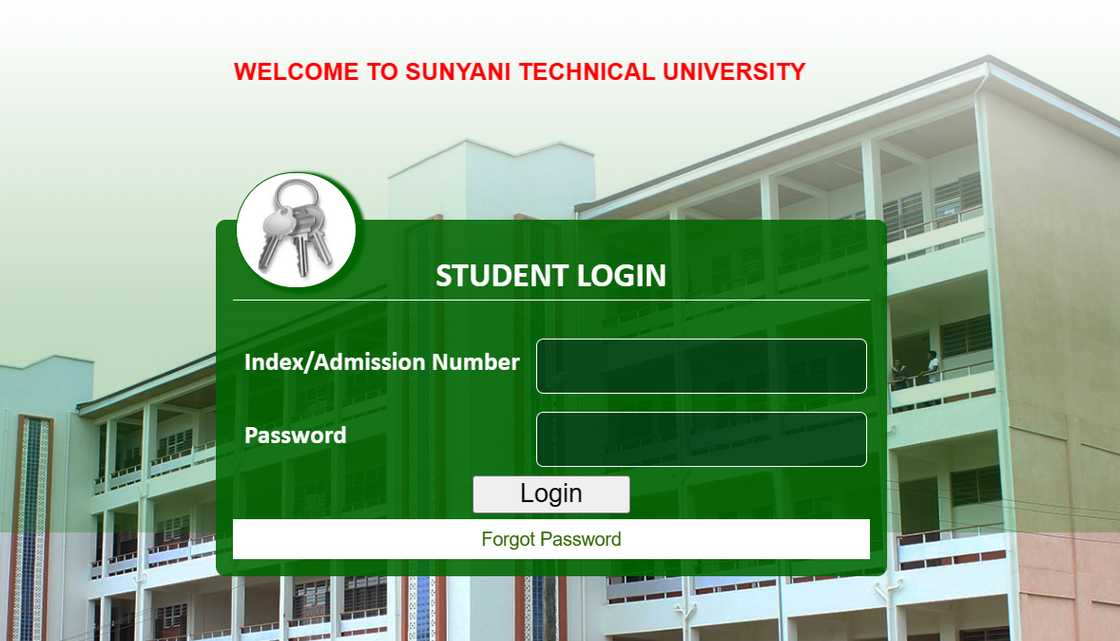 Sunyani Technical University application portal