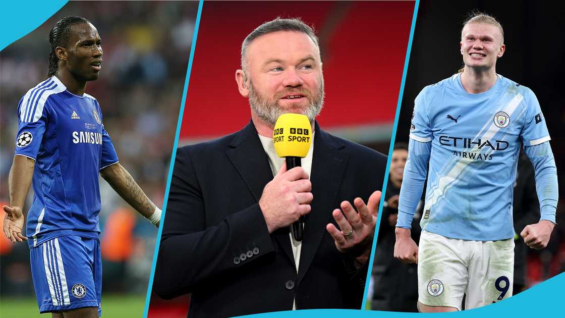 Didier Drogba, Erling Haaland, Wayne Rooney, Champions League semi-final, football debate, Man United legend, striker comparison, football statistics, Haaland goals, Drogba legacy.