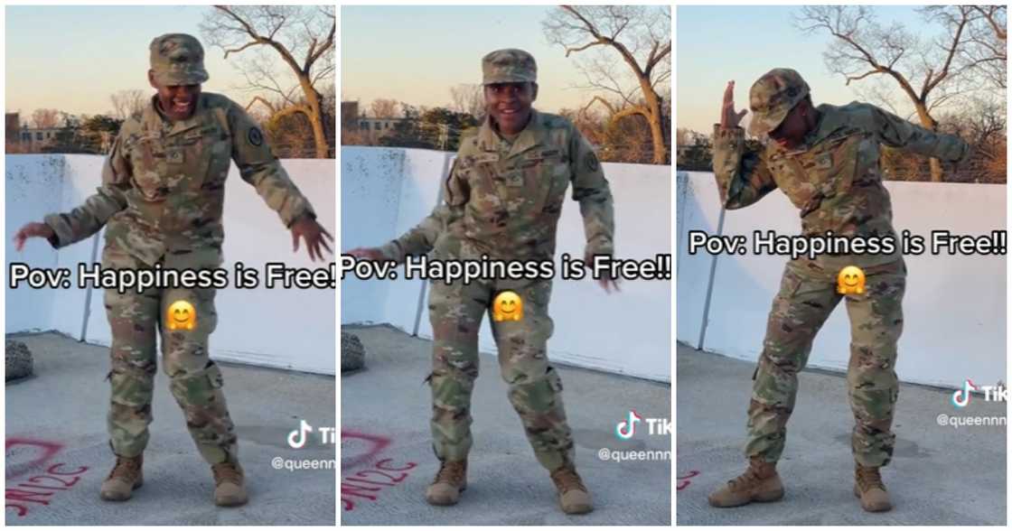 Photo of solider dancing Photo of solider dancing