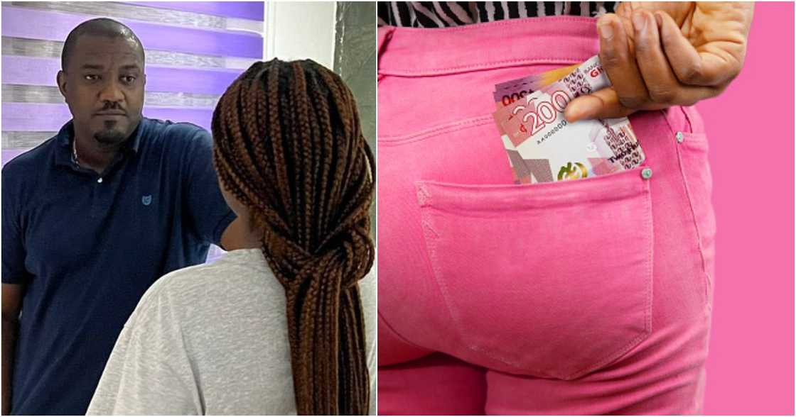 Dumelo says he received a cash donation of 1,850 Ghana cedis from some 23 female students Dumelo says he received a cash donation of 1,850 Ghana cedis from some 23 female students