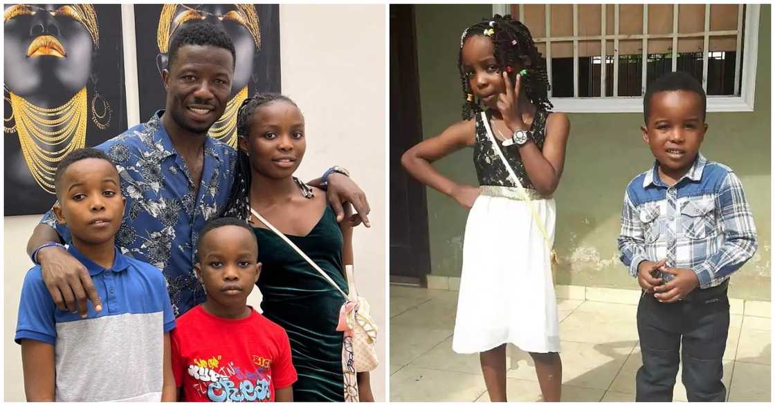 Kwaku Manu and his adorable children Kwaku Manu and his adorable children