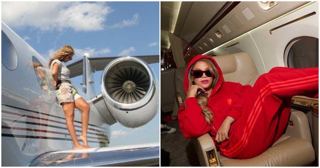 Beyoncé poses with the private jet she bought for Jay-Z Beyoncé poses with the private jet she bought for Jay-Z