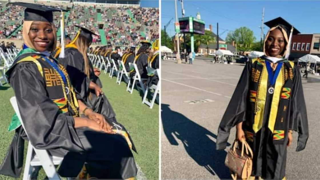 She was the best graduating student in Nigeria. She was the best graduating student in Nigeria.