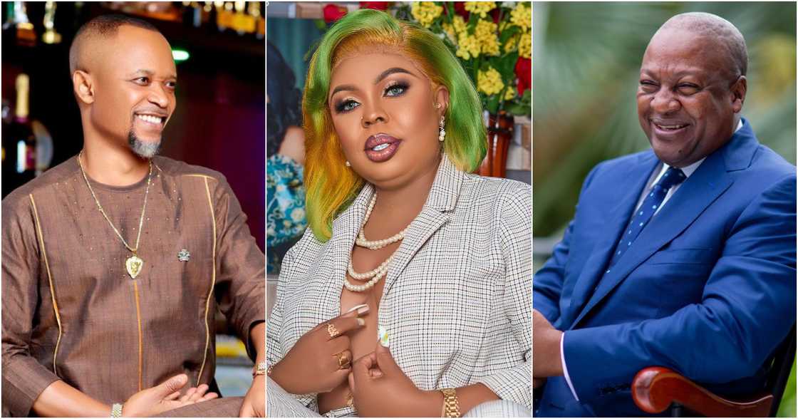 Fadda Dickson, Afia Schwar and John Mahama Fadda Dickson, Afia Schwar and John Mahama