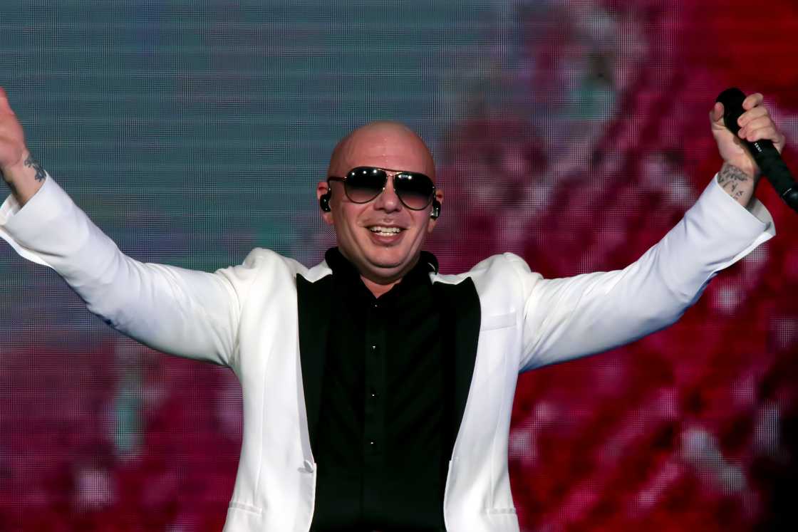 Pitbull performs in concert in the Etess Arena in Atlantic City Pitbull performs in concert in the Etess Arena in Atlantic City