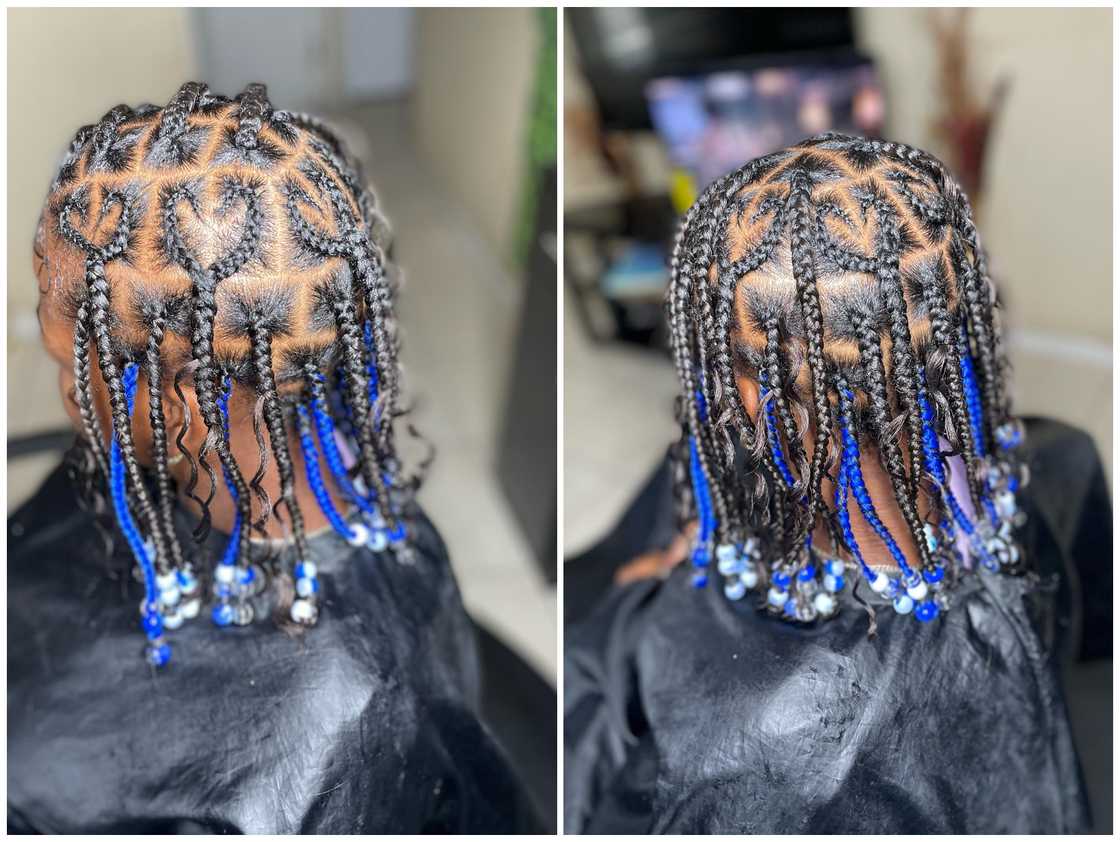 knotless braids with beads