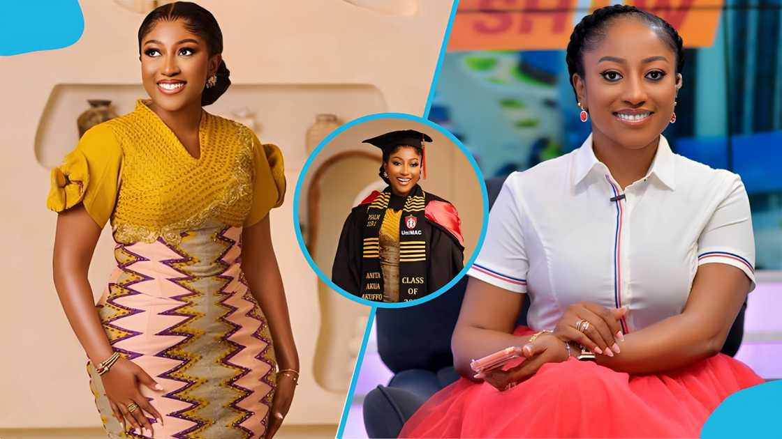 Anita Akua Akuffo, Master's Degree, Anita Akuffo master's degree, TV3 presenter, University of Media Arts and Communication, Anita Akua Akuffo graduation, Graduation photos, Anita Akuffo graduates, Titiaka GMB