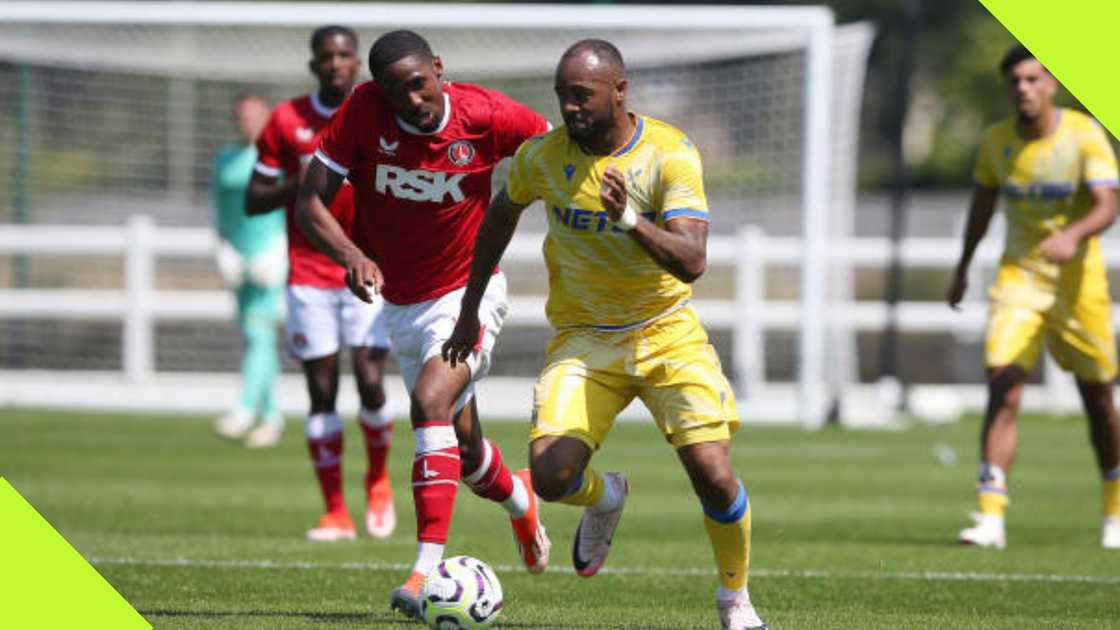 Jordan Ayew in action for Crystal Palace. Jordan Ayew in action for Crystal Palace.