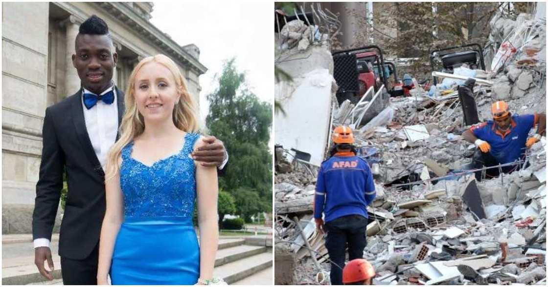 Photo of Christian Atsu and his partner Photo of Christian Atsu and his partner