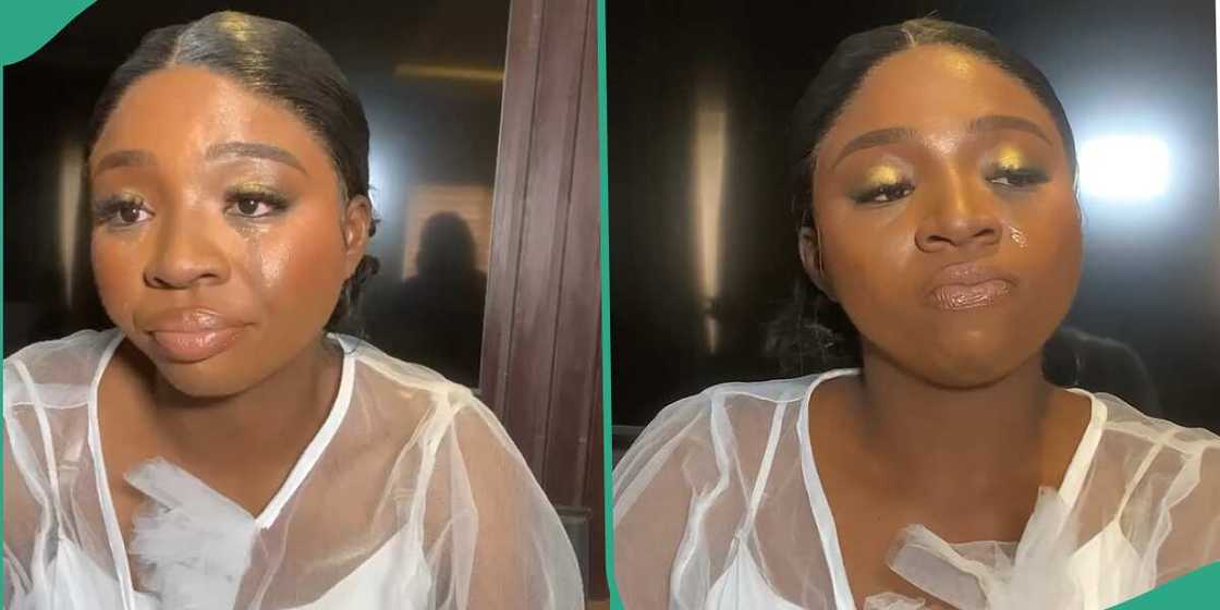 Bride weeping on her wedding day. Bride weeping on her wedding day.