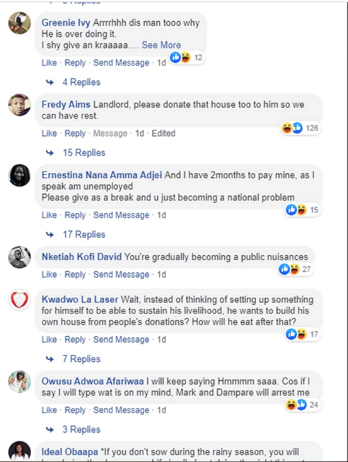 Ghanaians Angrily React to TT Begging for Another rent After over 100k Donations Ghanaians Angrily React to TT Begging for Another rent After over 100k Donations