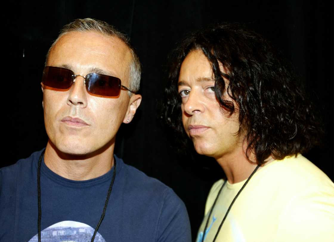 Curt Smith (L) and Roland Orzabal (R) attend the press conference for the Andre Agassi Foundation's 8th Annual Grand Slam. Curt Smith (L) and Roland Orzabal (R) attend the press conference for the Andre Agassi Foundation's 8th Annual Grand Slam.