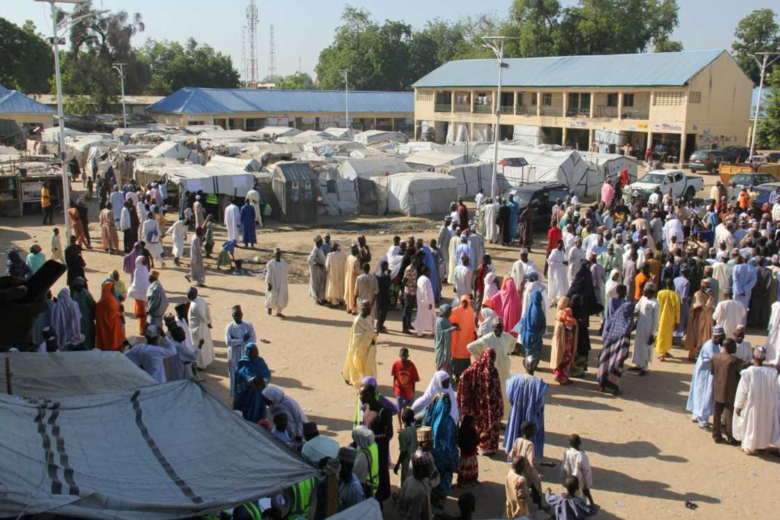 Voters queue during local elections in Maiduguri on November 28, 2020. Voters queue during local elections in Maiduguri on November 28, 2020.