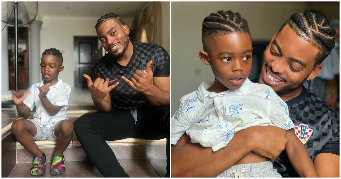 James Gardiner and son Ty. James Gardiner and son Ty.