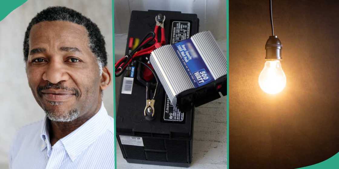 Man installs solar system at home. Man installs solar system at home.