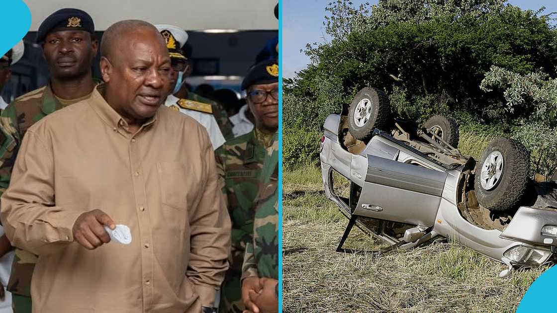 Mahama Leaves Convoy After Encountering Accident Scene: “How Can You Not Love This Man”