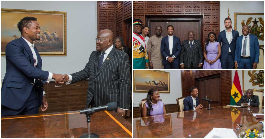 Patrice Evra meets Akufo-Addo