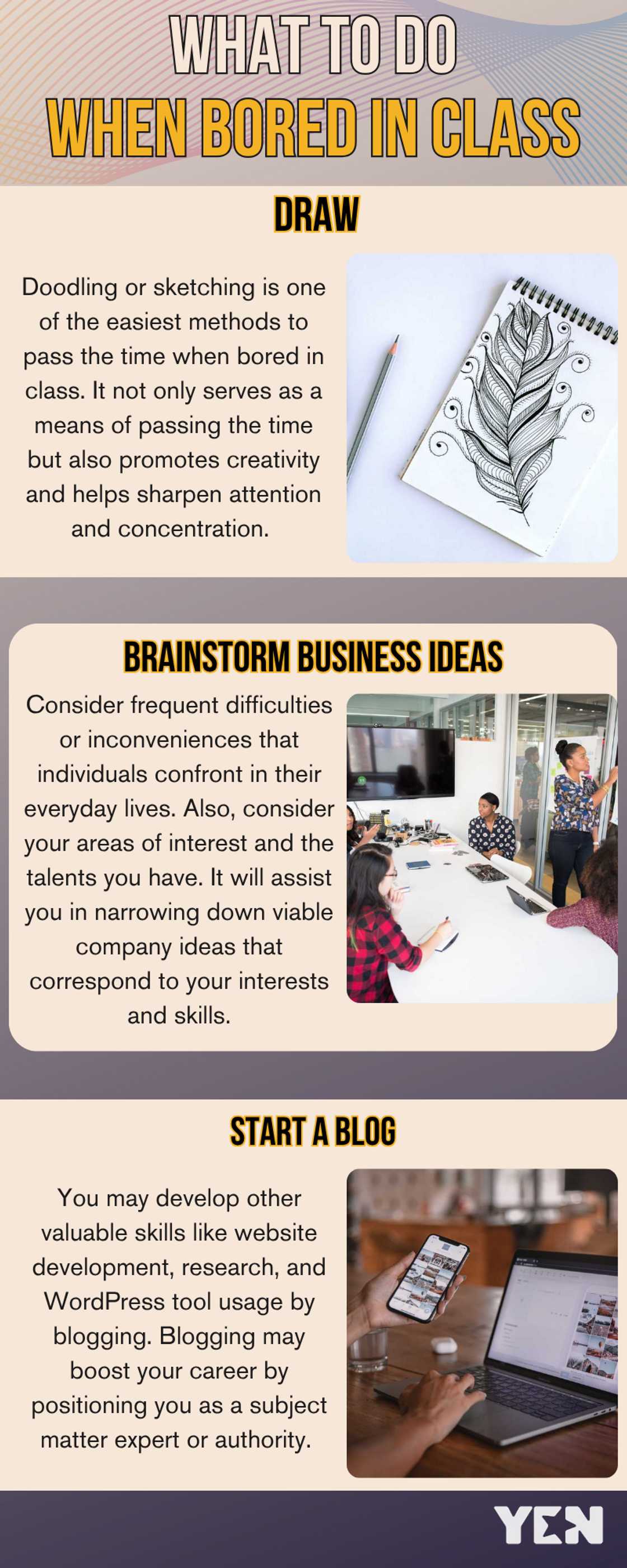 What to do when bored in class What to do when bored in class