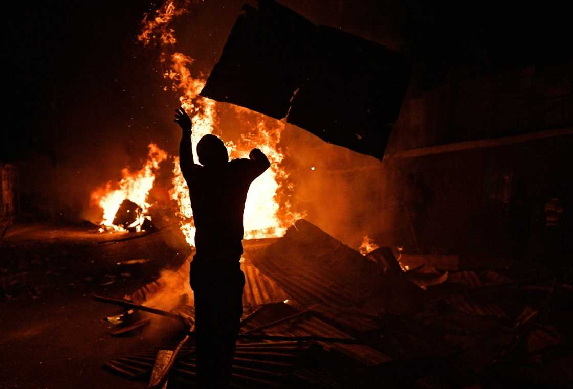 The violence erupted after the August 2017 disputed election The violence erupted after the August 2017 disputed election