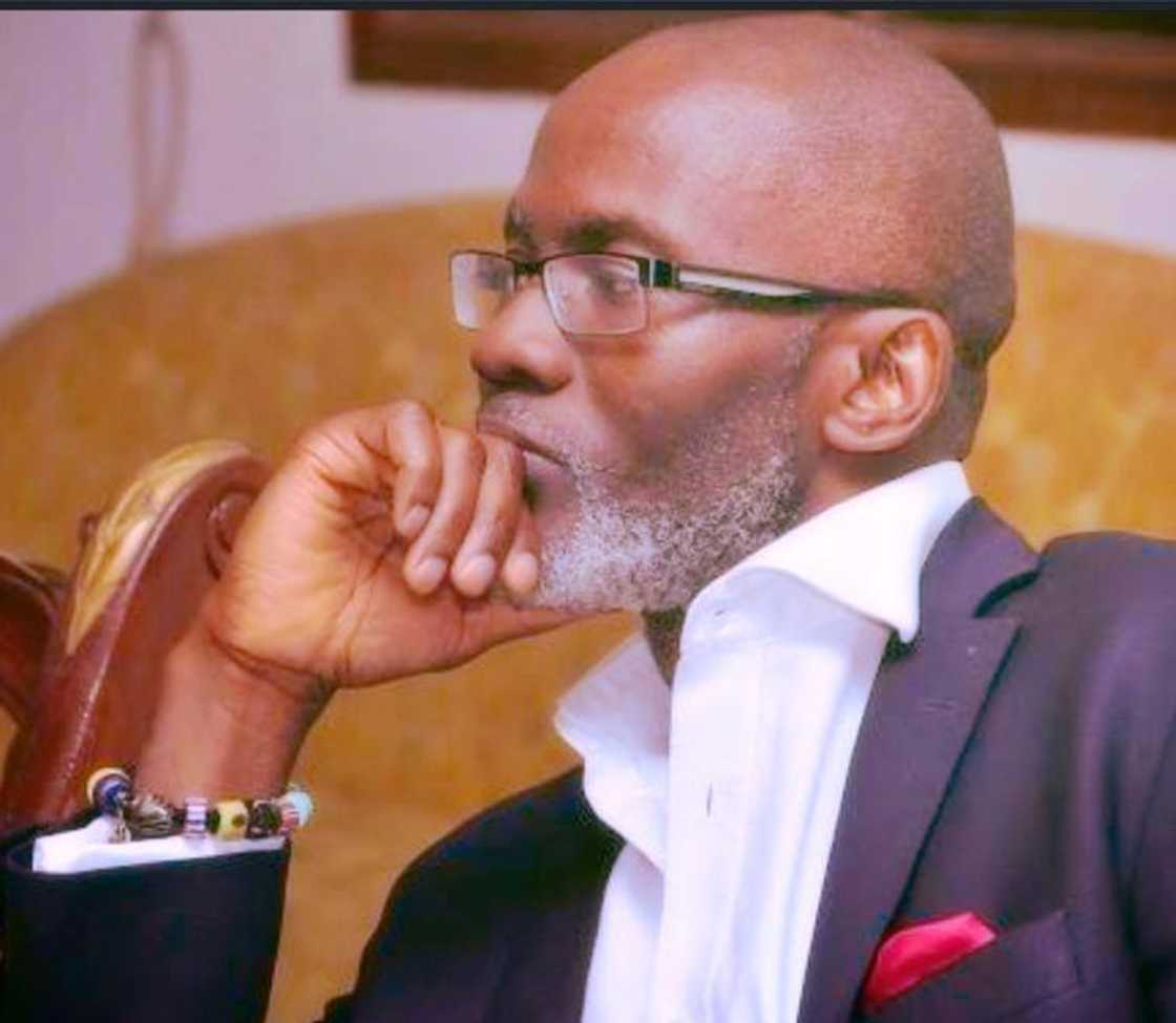 Gabby Otchere-Darko looking pensive in an old shot. Gabby Otchere-Darko looking pensive in an old shot.