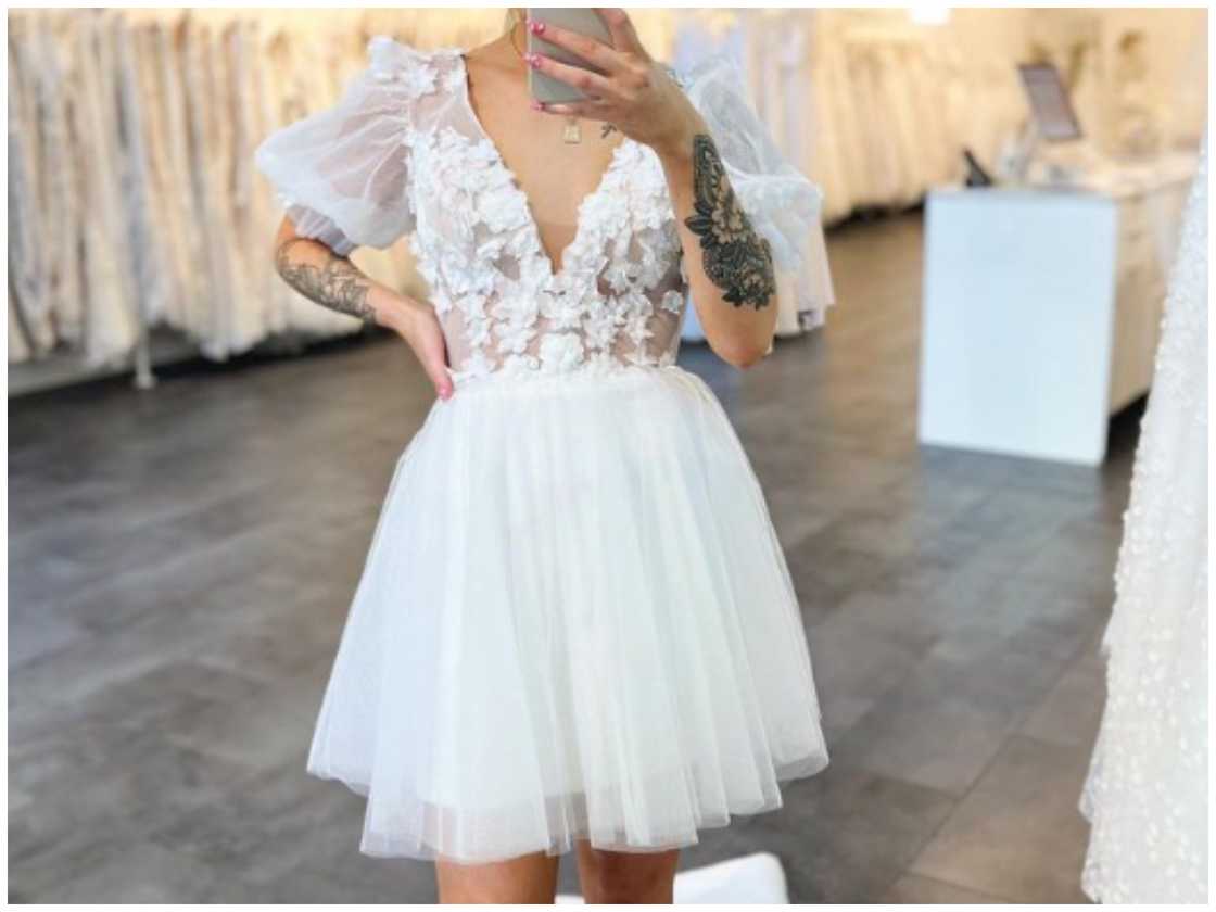 Short wedding dress