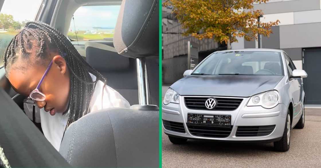 A TikTok video captured a sad little girl after her mother picked her up in a VW Polo. A TikTok video captured a sad little girl after her mother picked her up in a VW Polo.