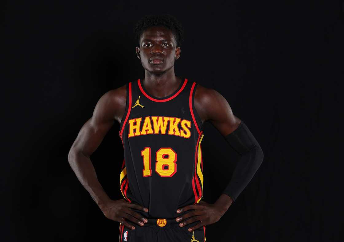 Mouhamed Gueye poses for portraits during media day Mouhamed Gueye poses for portraits during media day