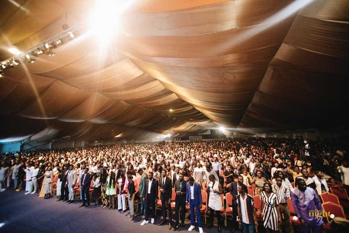 Christ Embassy members mass up in thousands with no masks for "Pneumatica Night 2021"