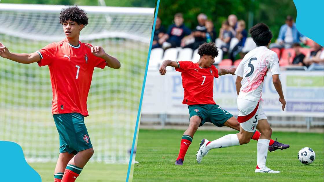 Cristiano Ronaldo, Cristiano Ronaldo Junior, Portugal U15, Japan U15. Cristiano Ronaldo, Cristiano Ronaldo Junior, Portugal U15, Japan U15.