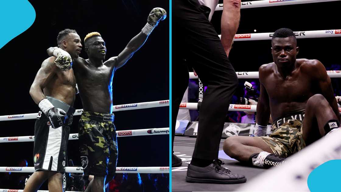 Elvis Ahorgah agonisingly lost to British boxer Tyler Denny on points. Elvis Ahorgah agonisingly lost to British boxer Tyler Denny on points.