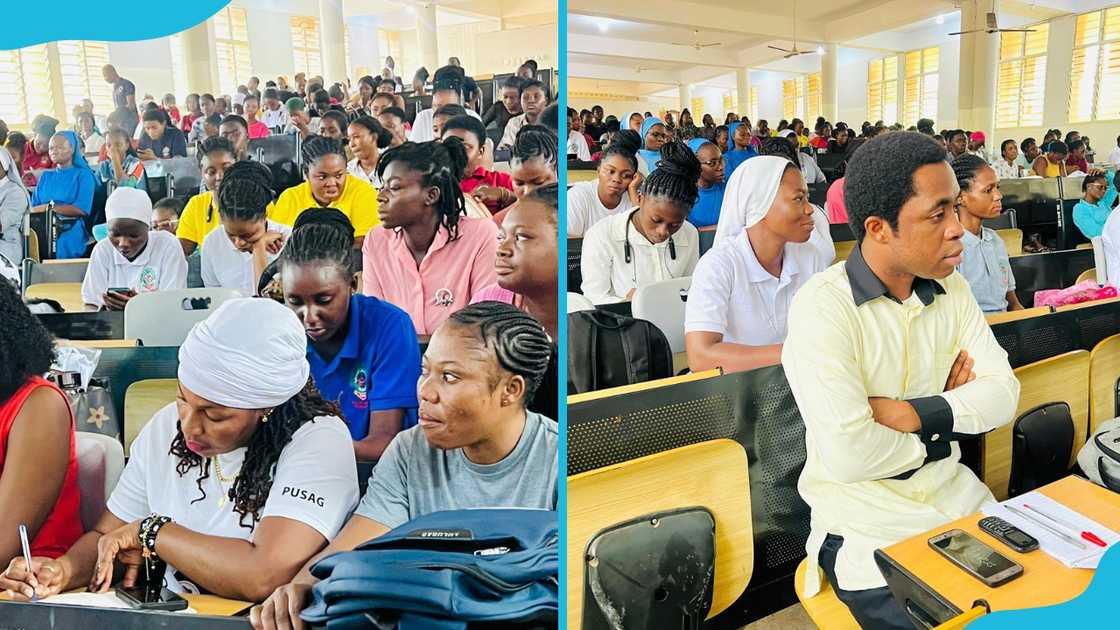 Catholic University College of Ghana students in the lecture hall