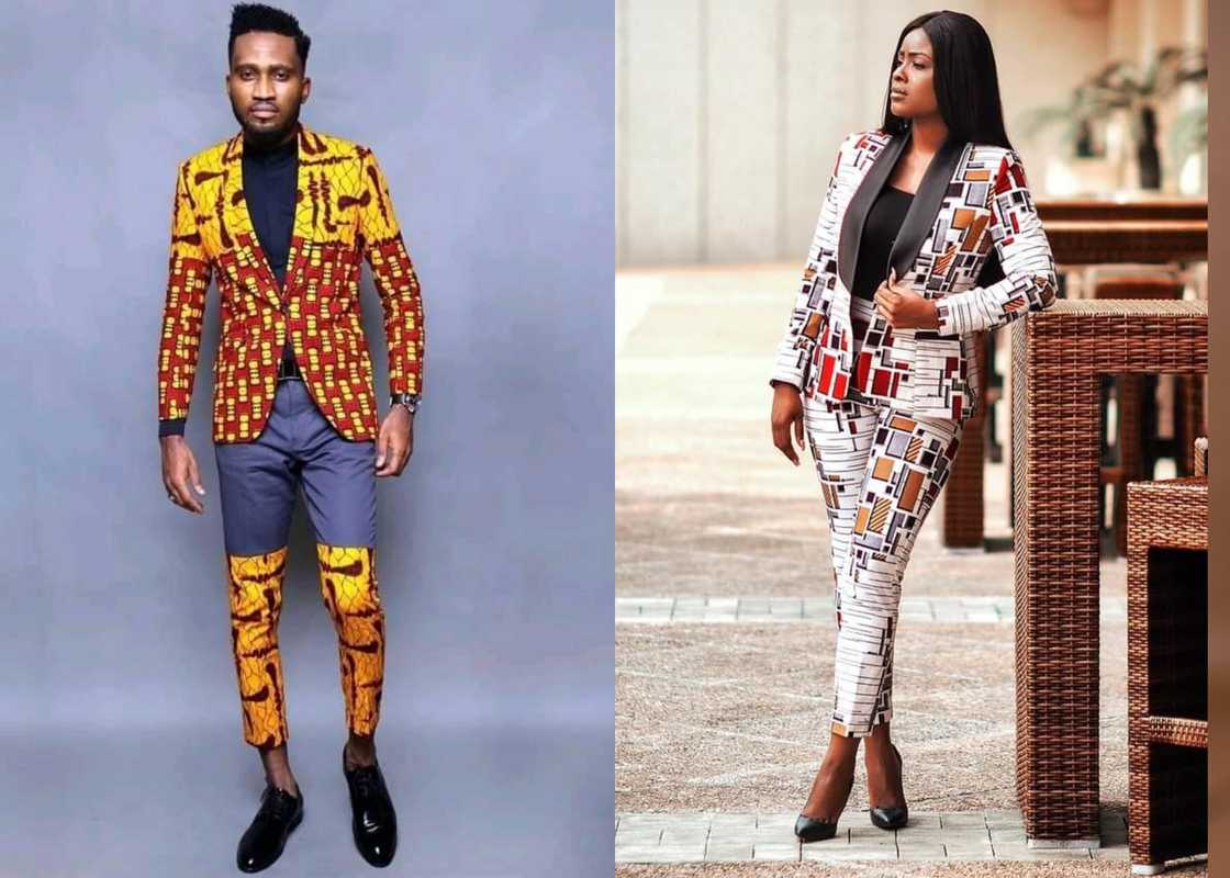 People wearing Ankara suits People wearing Ankara suits