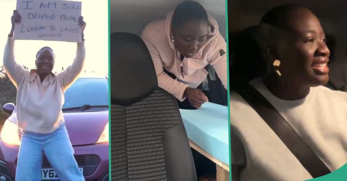 Nigerian lady Pelumi Nubi begins trip from London to Lagos by car Nigerian lady Pelumi Nubi begins trip from London to Lagos by car
