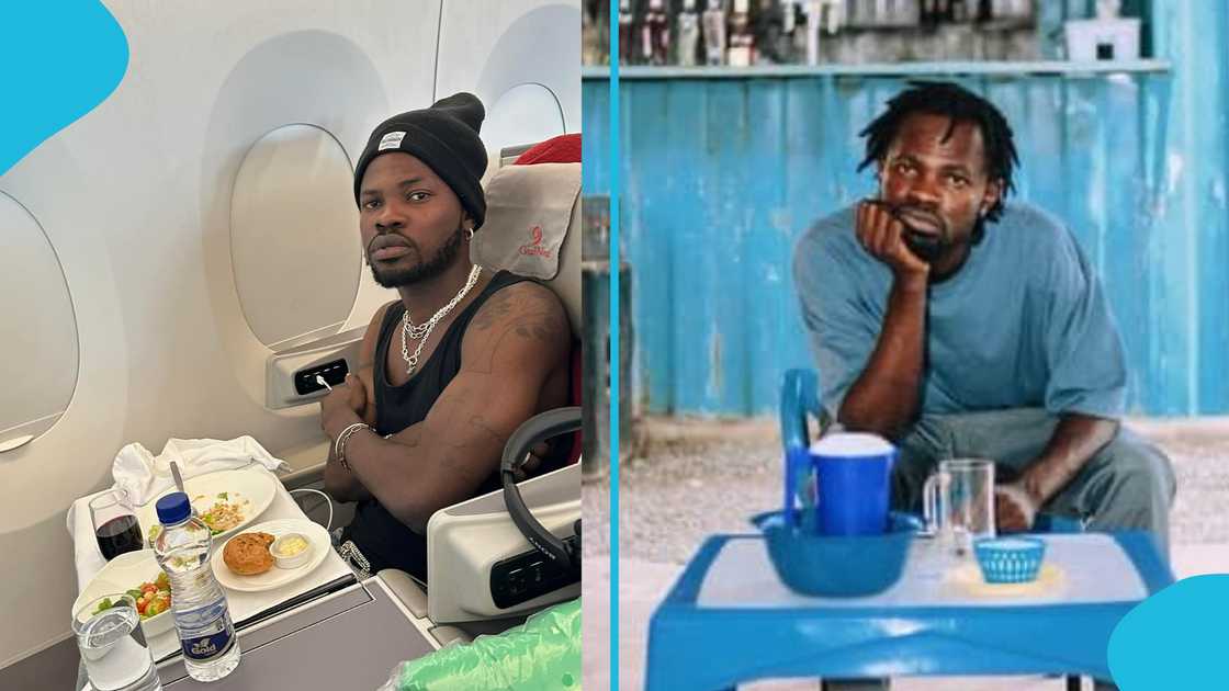 Ghanaian musician Fameye, Ghanaian breakfast, banku, fufu, Milo, coffee, bread, koko, koose, Fameye's best songs Ghanaian musician Fameye, Ghanaian breakfast, banku, fufu, Milo, coffee, bread, koko, koose, Fameye's best songs