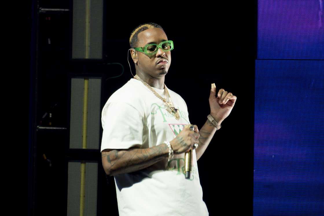 Jeremih performs on stage during 50 Cent The Final Lap Tour Jeremih performs on stage during 50 Cent The Final Lap Tour