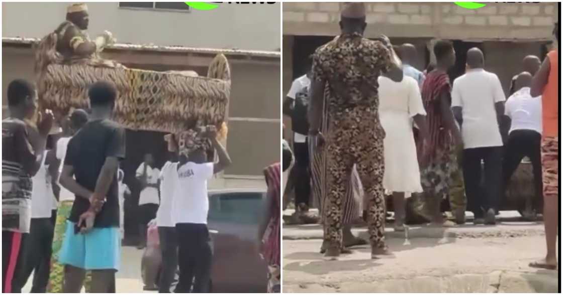 Photos as Nigeria's Davis Mac Iyalla falls from palanquin in Ghana Photos as Nigeria's Davis Mac Iyalla falls from palanquin in Ghana