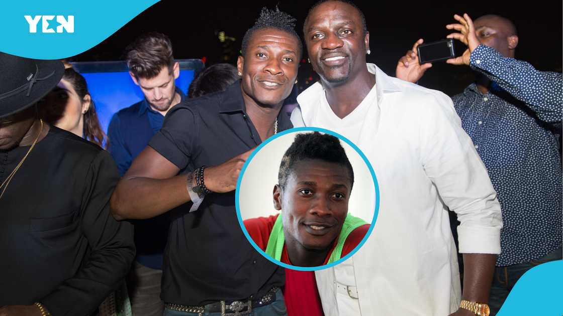 Asamoah Gyan and Akon attend the Global launch of Tulwe Music App at Dubai Marina on November 04, 2016 in Dubai, United Arab Emirates Asamoah Gyan and Akon attend the Global launch of Tulwe Music App at Dubai Marina on November 04, 2016 in Dubai, United Arab Emirates