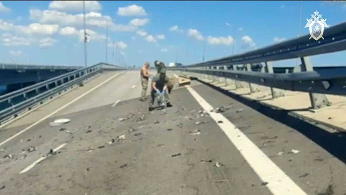 Russian authorities were investigating the blast at the bridge Crimea Russian authorities were investigating the blast at the bridge Crimea