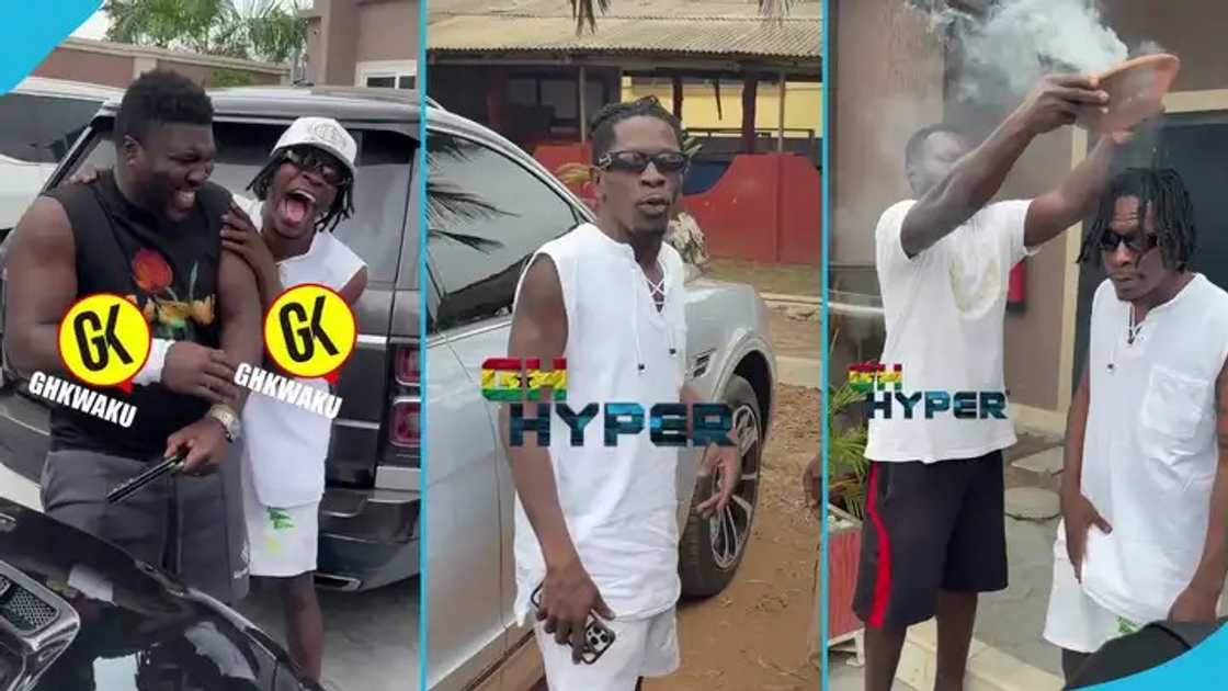 shatta wale, Teshie Gbuglah Mantse Palace, spiritual cleansing, ghana, trending video, shatta wale eoco, shatta wale spiritual cleansing